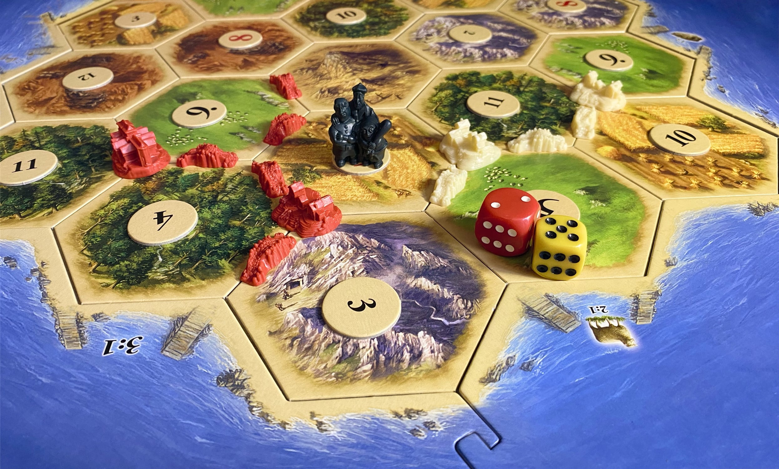 Plateau du jeu de société Les colons de Catane